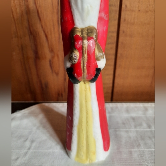 Vintage Christmas Candles Tall Santa Holding Tree Present Sack of Gifts - Picture 9 of 16